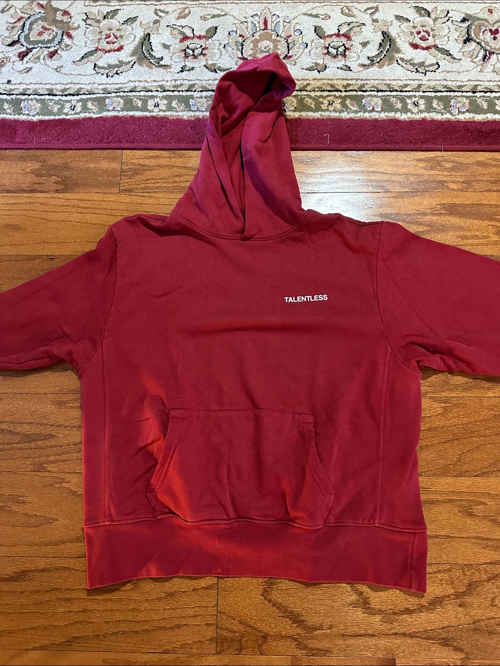 TALENTLESS Men's Burgundy Crewneck Hoodie